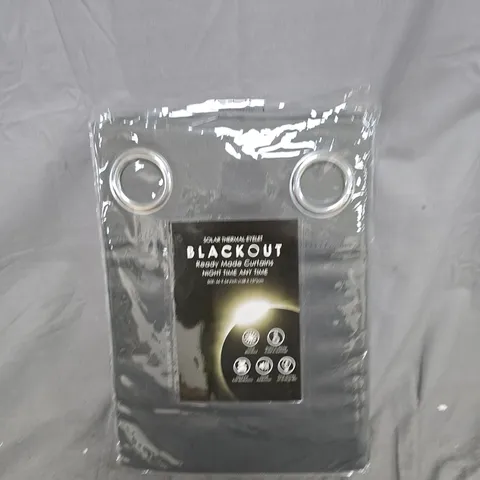 BLACKOUT READY MADE CURTAINS – TWO PANEL SET WITH METAL GROMMETS 