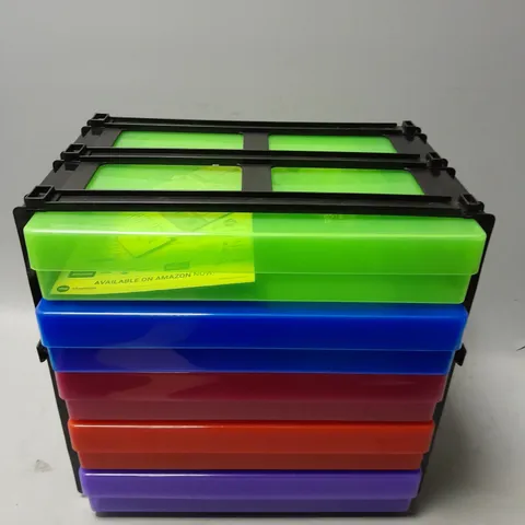 WESTON BOXES A4 STORAGE BOX STACK IN MULTICOLOUR