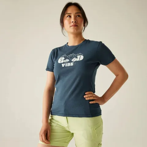 BRAND NEW DARE 2B WOMENS TRANQUILITY III SHORT SLEEVE T-SHIRT MOONLIGHT DENIM SIZE 16