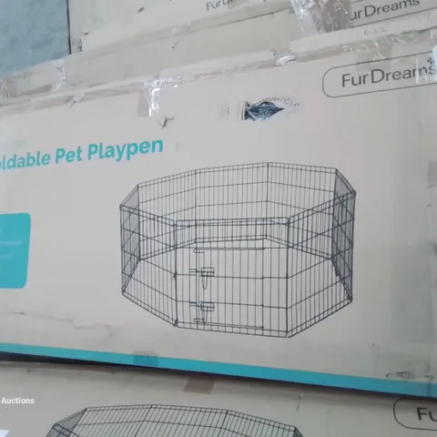 BOXED 48INCH FOLDABLE METAL PET PLAYPEN