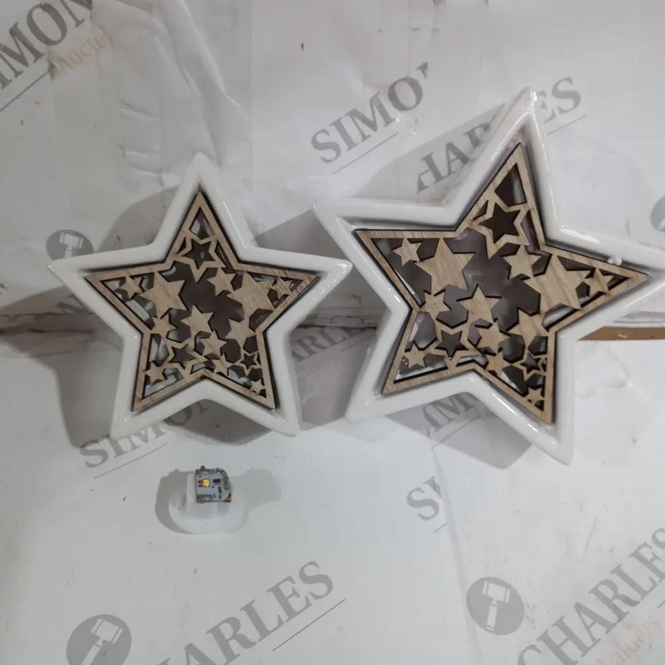 BOXED HOME REFLECTIONS SET OF 2 PRE-LIT STARS