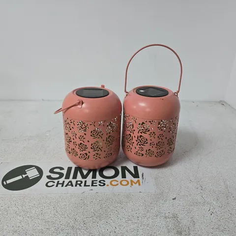 GARDEN STORIES RUSTIC METAL FLORAL LANTERNS