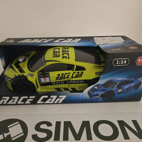 1:14 SCALE RACE CAR TOY β YELLOW (BOXED)