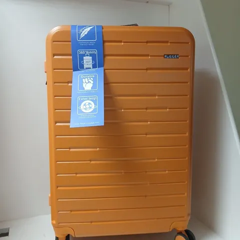 3PC SET OF FLIEGER ORANGE HARD-SHELL LUGGAGE SUITCASE – 4-WHEEL SPINNER