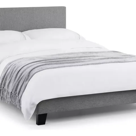 BOXED JULIAN BOWEN RIALTO DOUBLE BED - LIGHT GREY (2 BOXES)