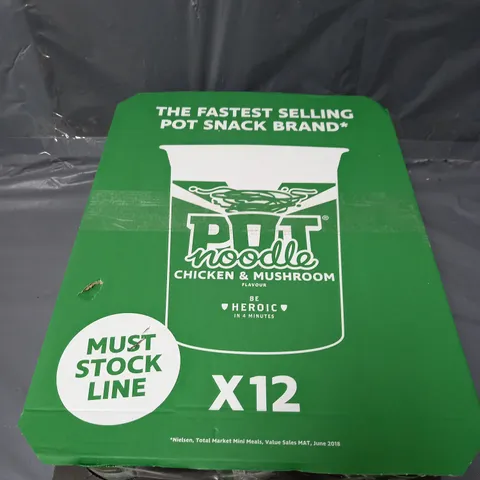 BOXED POT NOODLE CHICKEN & MUSHROOM FLAVOUR 12X90G