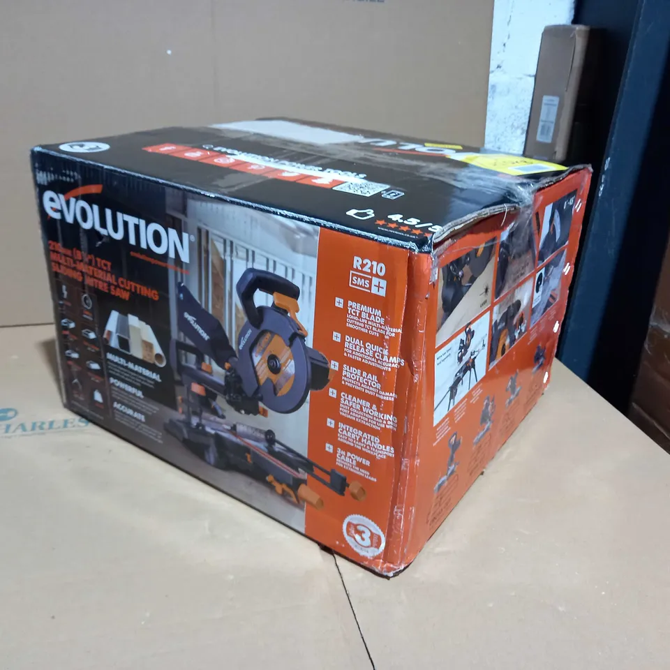 EVOLUTION R210SMS+ MULTI-MATERIAL SLIDING MITRE SAW