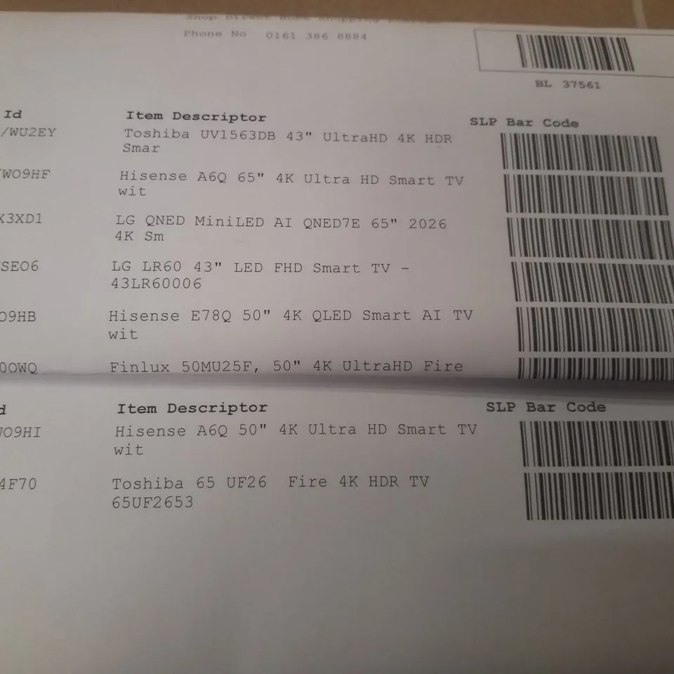 PALLET CONTAINING 8 ASSORTED DAMAGED TVS