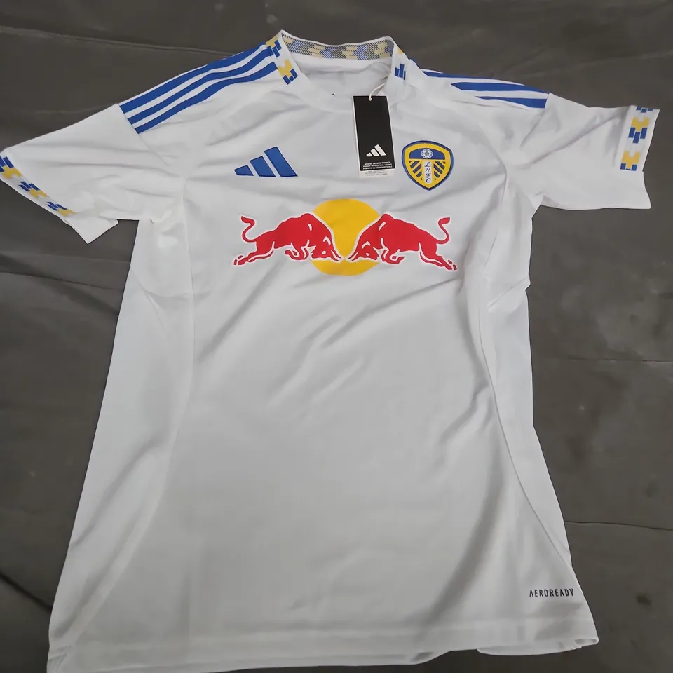 ADIDAS LEEDS UNITED HOME JERSEY - UK SMALL