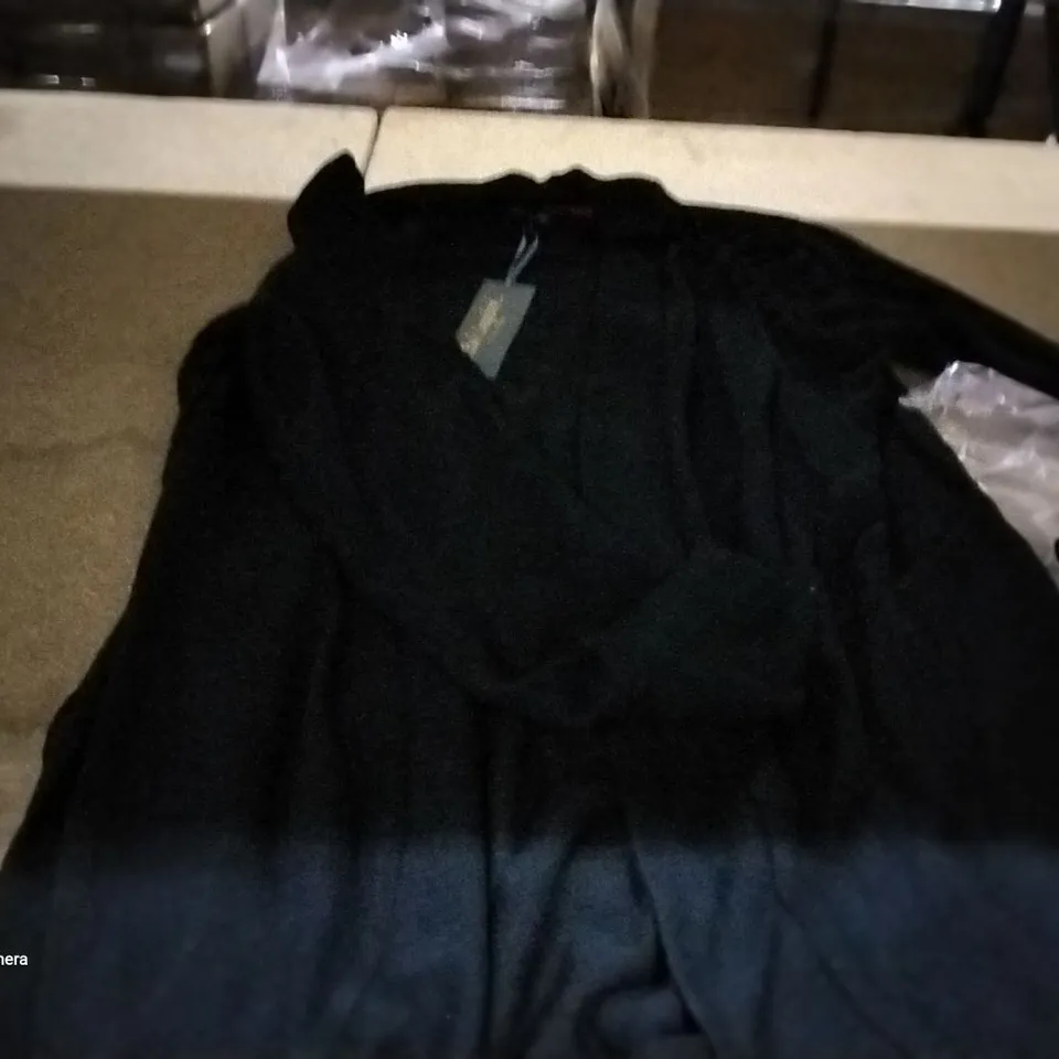 BOX OF APPROXIMATELY 16 ASSORTED BRAND NEW RUTH LANGSFORD BLACK COTTON CARDIGANS VARIOUS SIZES