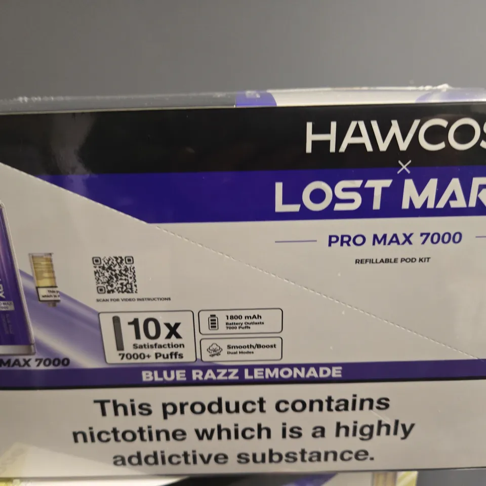 LOT OF 5 SEALED LOST MARY HAWCOS PRO MAX 7000 REFILLABLE POD KITS