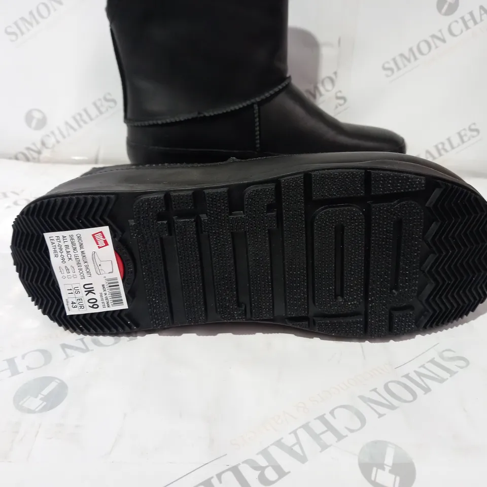 FITFLOPS ORIGINAL MUKLUK SHORTY SHEARLING LEATHER BOOTS SIZE 9