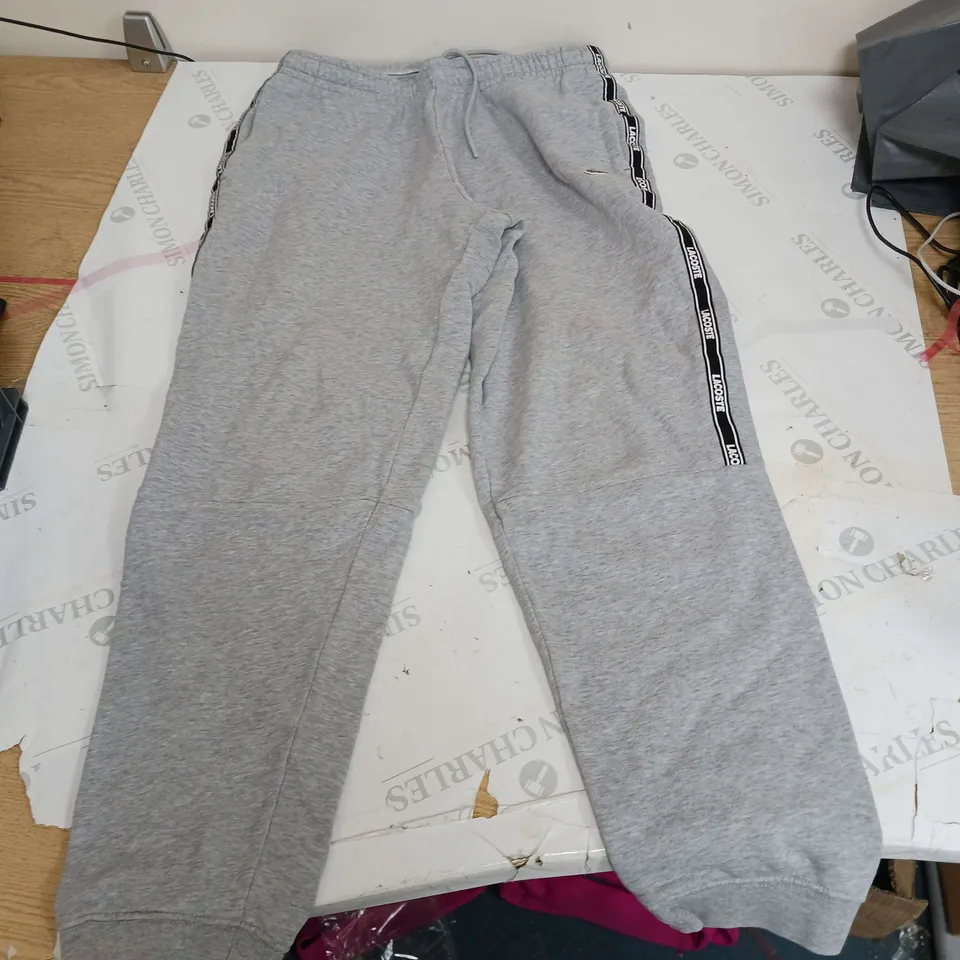 LACOST TAPERED FIT GREY JOGGERS SIZE US S