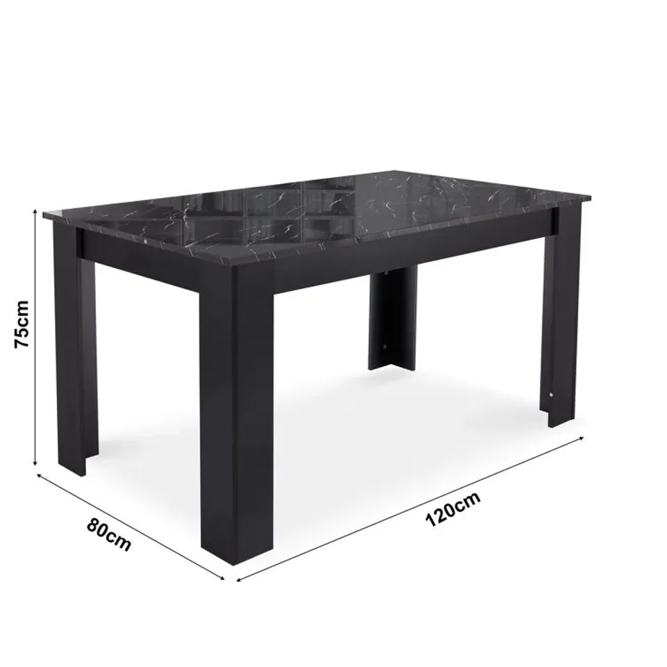 BOXED NELISA 4-PERSON DINING TABLE - DINING TABLE ONLY (1 BOX)