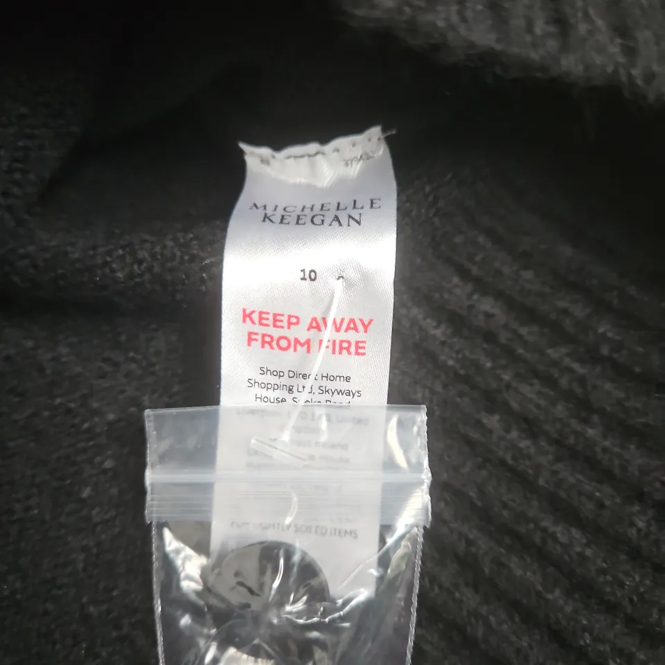MICHELLE KEEGAN BLACK KNIT CARDIGAN – UK SIZE 10