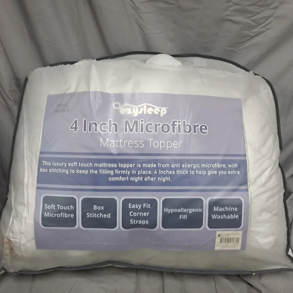 4 INCH MICROFIBRE MATTRESS TOPPER