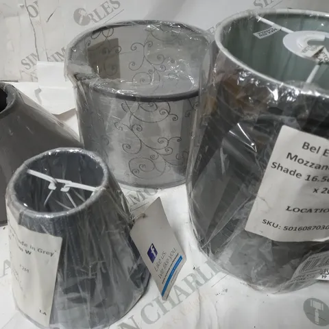 SET OF 4 GREY LAMPSHADES