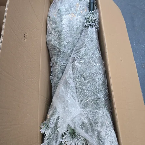 SARA DAVIES WINTERLUX PRELIT ARTIFICIAL CHRISTMAS FIR TREE WITH FROSTED BRANCHES – BOXED