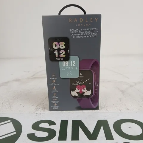 RADLEY LONDON PURPLE SMART WATCH IN BOX