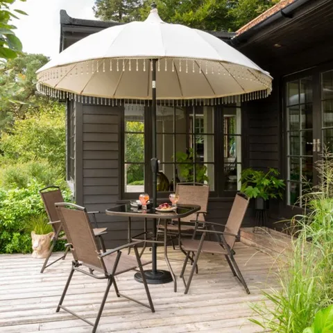 BOXED CAROUSEL PARASOL 2.7M RECYCLED - CREAM (1 BOX)