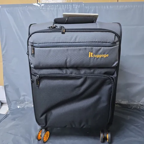 IT LUGGAGE DUO-TONE PEWTER + BLACK CABIN SUITCASE