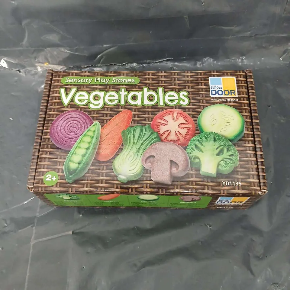 BOXED YELLOW DOOR VEGETABLE SENSORY PLAY STONES 