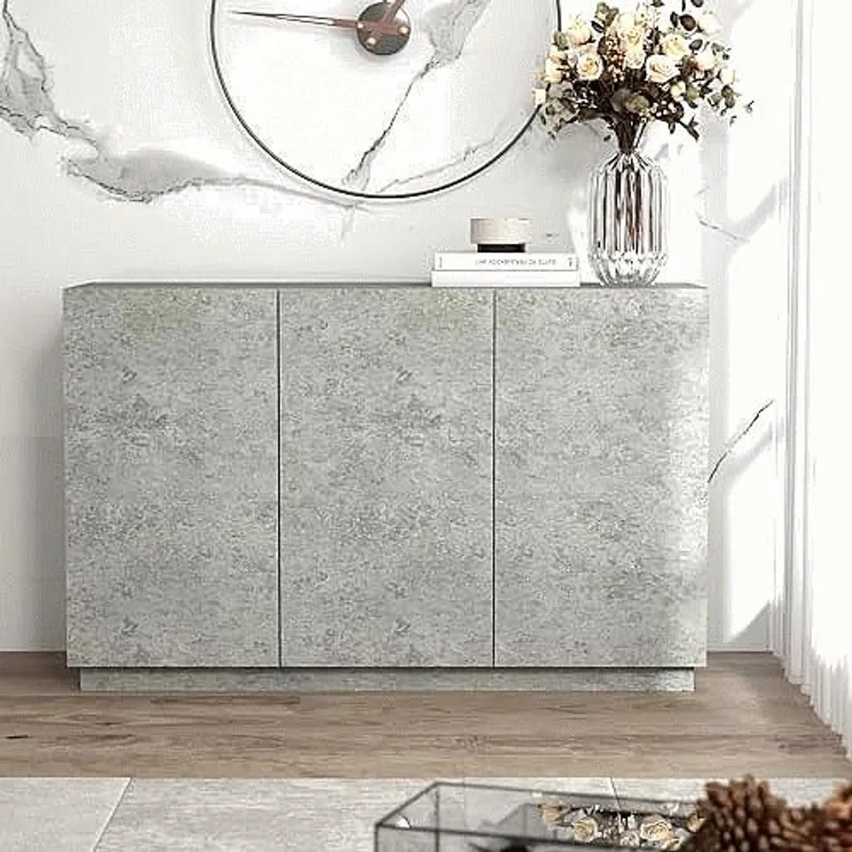 BRAND NEW BOXED GFW PARKHAM 3 DOOR SIDEBOARD - GREY (1 BOX)