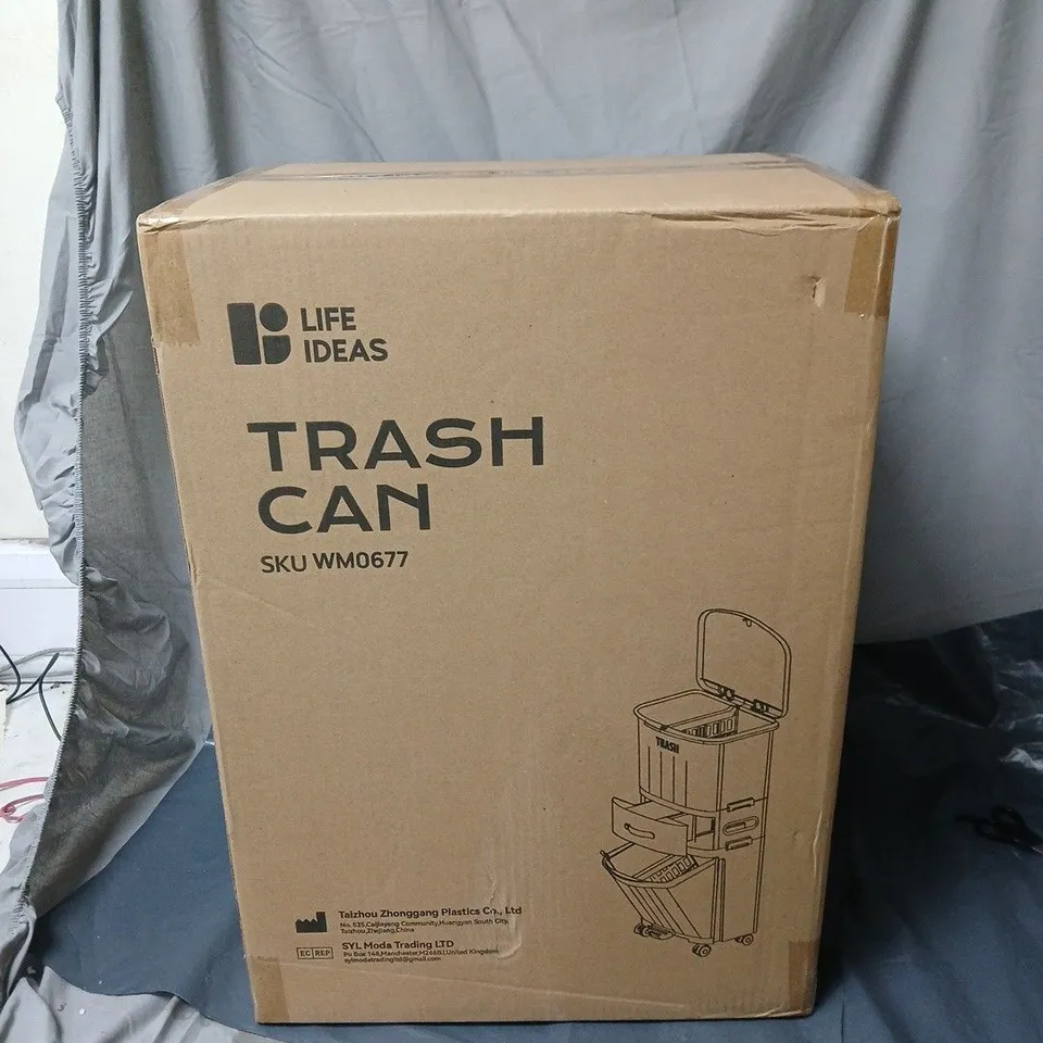 LIFE IDEAS TRASH CAN – BOXED (WM0677)