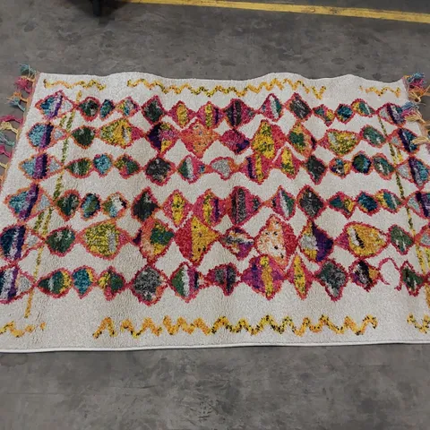 BOUTELLE BEIGE/MULTI-COLOURED RUG // 120 X 170CM