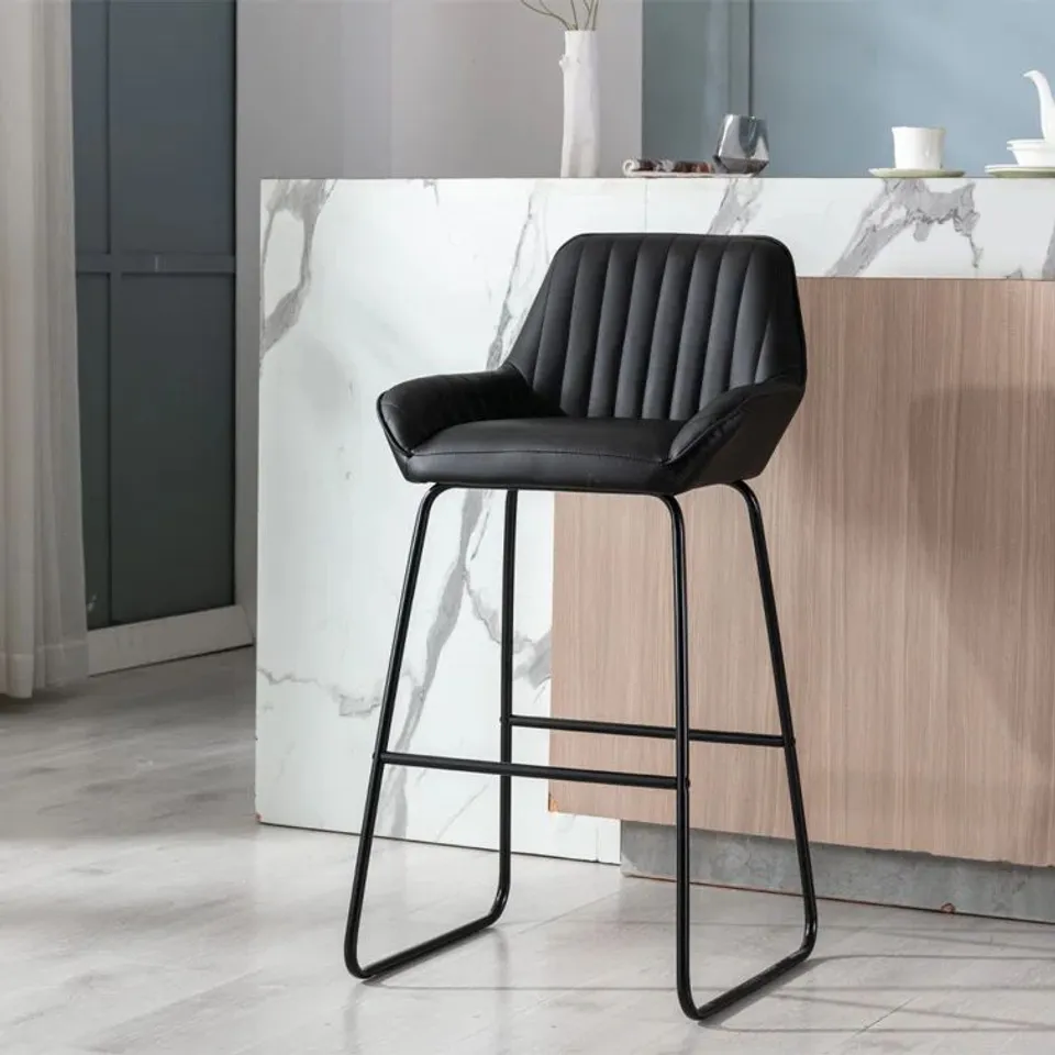 BOXED ELEFTHERIA 69.5cm BAR STOOL - BLACK (1 BOX)
