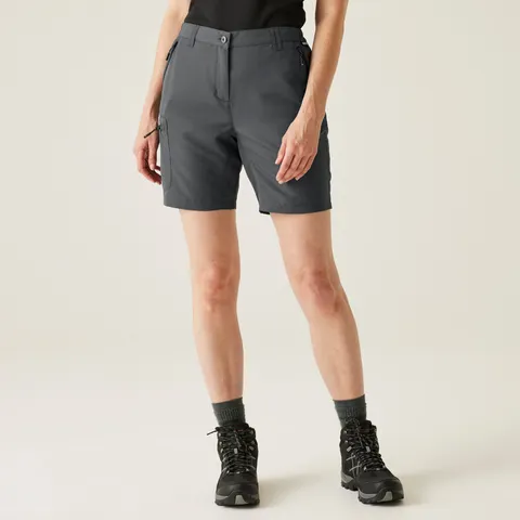 BRAND NEW REGATTA WOMEN'S CHASKA III WALKING SHORTS IN SEAL GREY - 16 