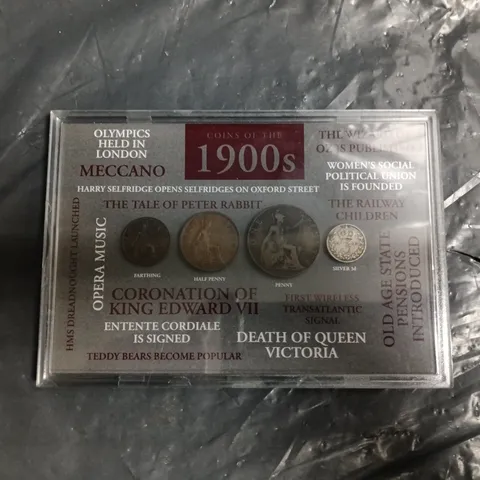 COINS OF THE 1900S COLLECTION IN DISPLAY CASE