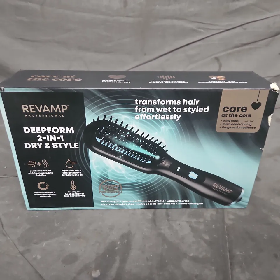 BOXED REVAMP DEEPFORM 2IN1DRY & STYLE HAIR STYLER - BR-2500X-GB