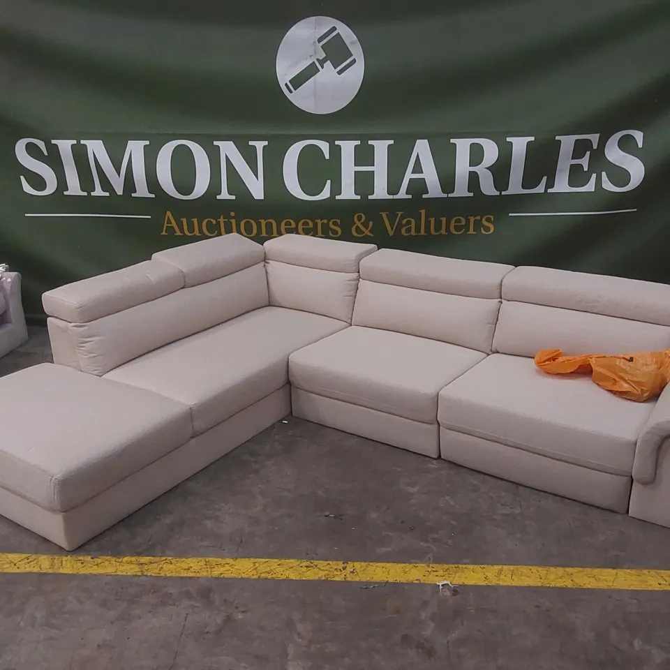 QUALITY DESIGNER DEQUITA 5 SEATER ELECTRIC RECLINING COMER SECTIONAL