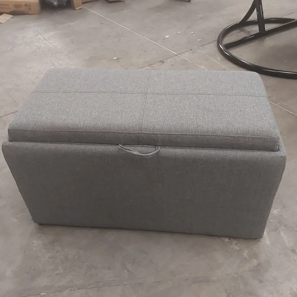 88CM WIDE RECTANGLE SOLID COLOUR OTTOMAN WITH STORAGE