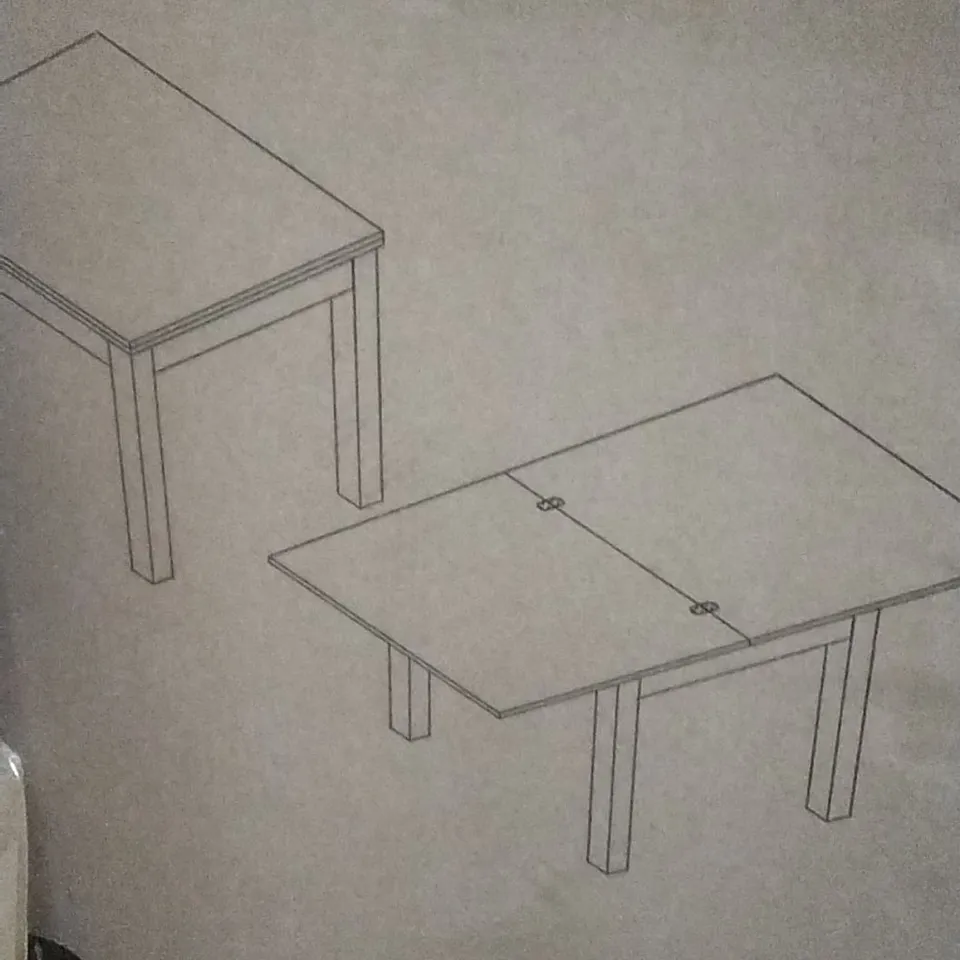 BOXED FULTON FLIP TOP DINING TABLE IN OAK , H76 X W80-160 X D80 CM 