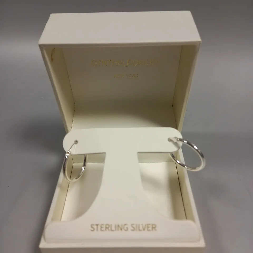 CYNTHIA ROWLEY SILVER HOOP EARRINGS 