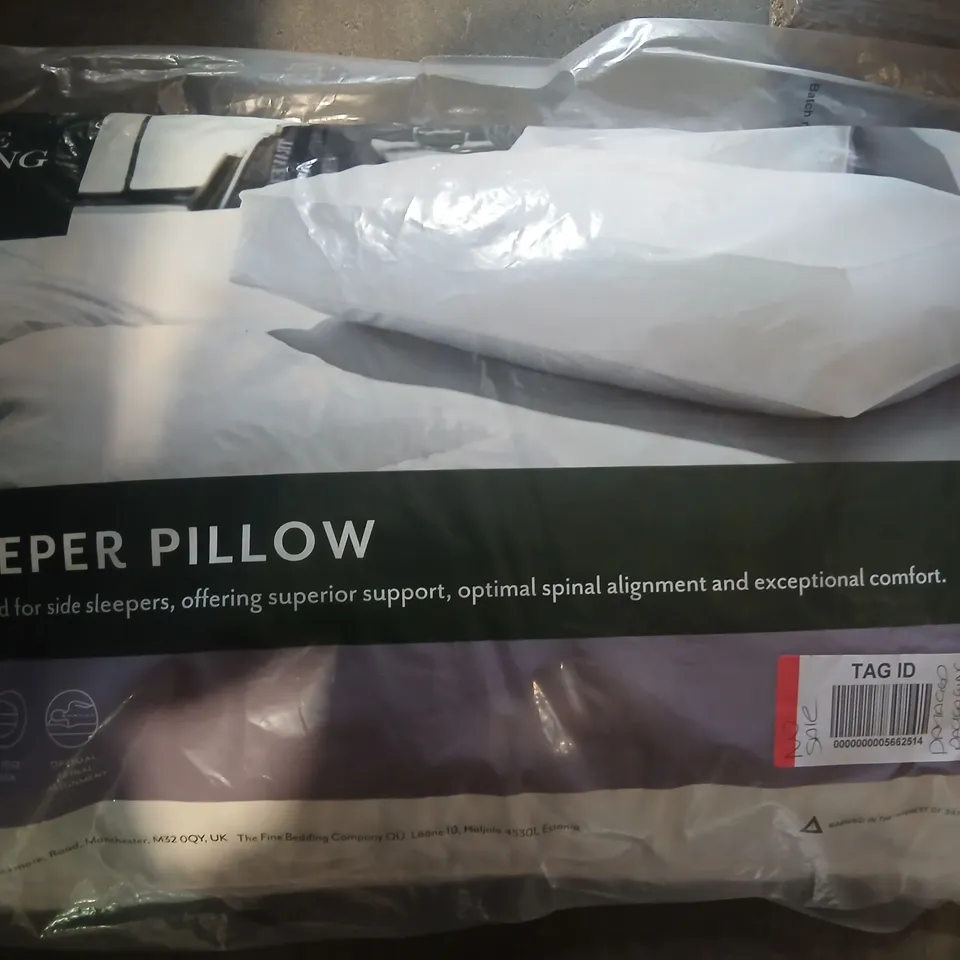 THE FINE BEDDING CO. SIDE SLEEPER PILLOW – MEDIUM SUPPORT, 64 X 38 X 10 CM