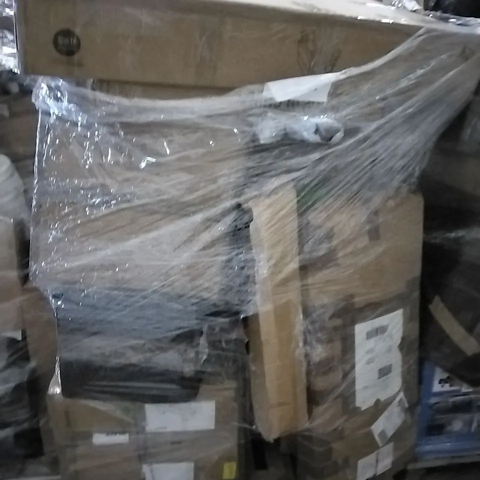 PALLET OF HOUSEHOLD ITEMS TO INCLUDE ELECTRIC BABY CRADLE, TRAIL CAMERA, WIFI REPEATER AND OTHER ASSORTED ITEMS...