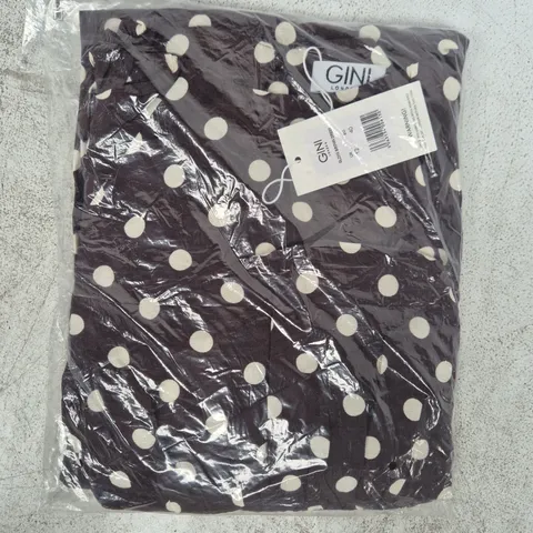 BAGGED GINI DRESS IN BROWN SIZE UK 12