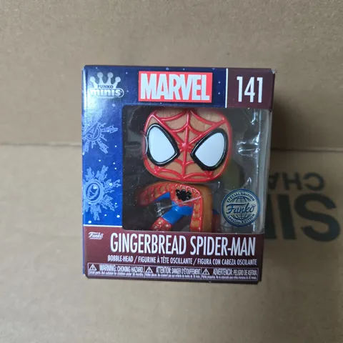 MARVEL GINGERBREAD SPIDER-MAN FUNKO MYSTERY MINIS BOBBLE-HEAD – BOXED