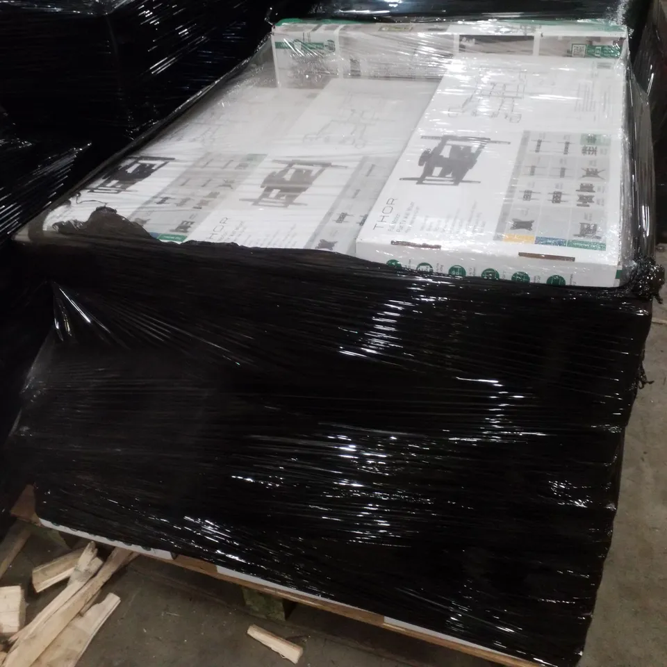 PALLET CONTAINING APPROXIMATELY 30 FULL MOTION  FLAT TV WALL MOUNTS FITS SCREEN SIZE 42-80"