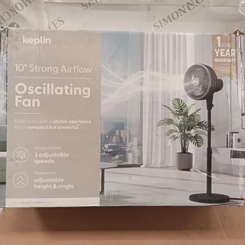 BOXED KEPLIN 10" OSCILLATING FAN