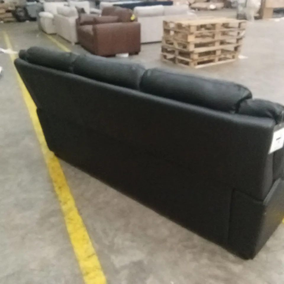 ALBION LUXURY FAUX LEATHER HIGH BACK 3 SEATER SOFA RRP £599