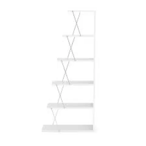 BOXED TARS BOOKCASE MINI - WHITE/CHROME (1 BOX)