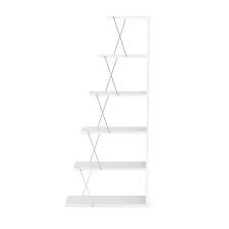 BOXED TARS BOOKCASE MINI - WHITE/CHROME (1 BOX)