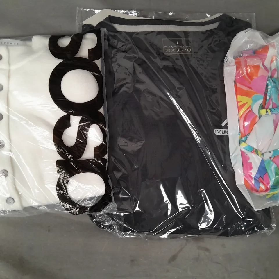 BOX OF APPROXIMATELY 20 ASSORTED CLOTHING AND FASHION ITEMS IN VARIOUS STYLES, SIZES, AND COLOURS - COLLECTION ONLY