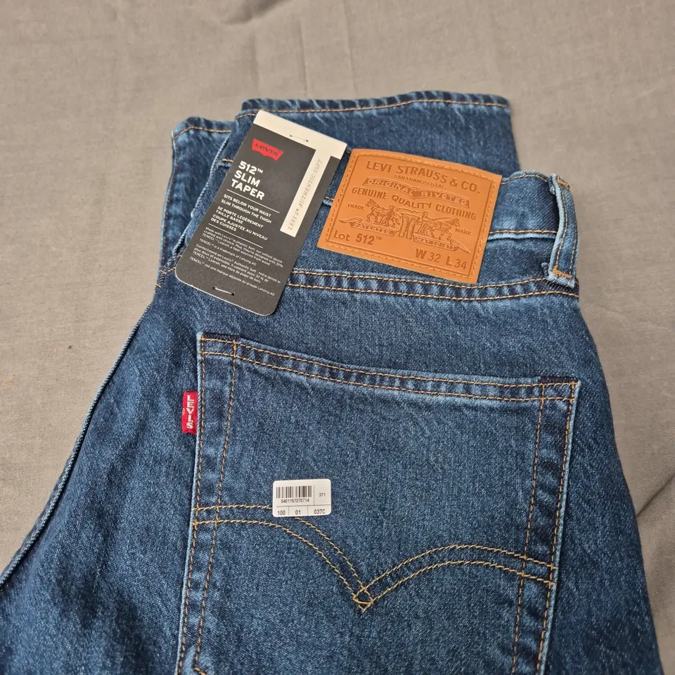 LEVIS STRAUSS 512 SLIM TAPER JEANS - SIZE W32 L34