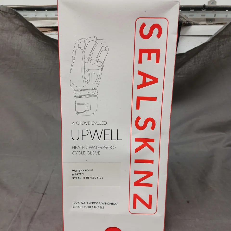 SEALSKINZ UPWELL HEATED WATERPROOF CYCLE GLOVES - SIZE M 