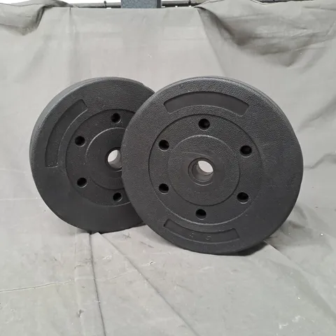 2x 5KG BARBELL PLATES - COLLECTION ONLY